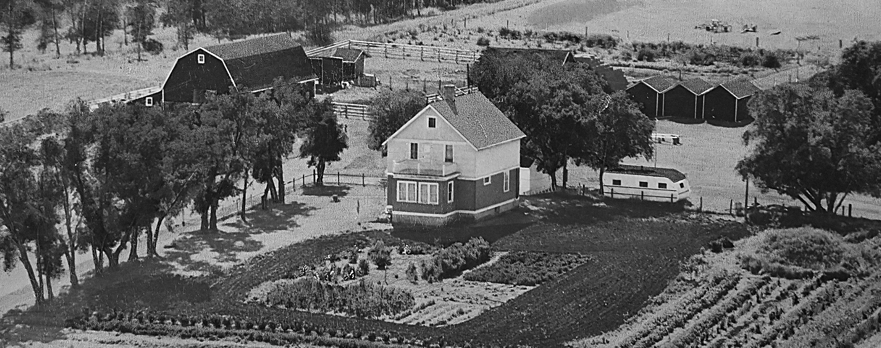 Historic view of Grunert Family Farm near Indian Head, Saskatchewan