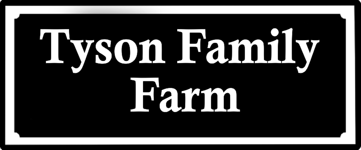 Engraved plaque for Tyson Family Farm Farm