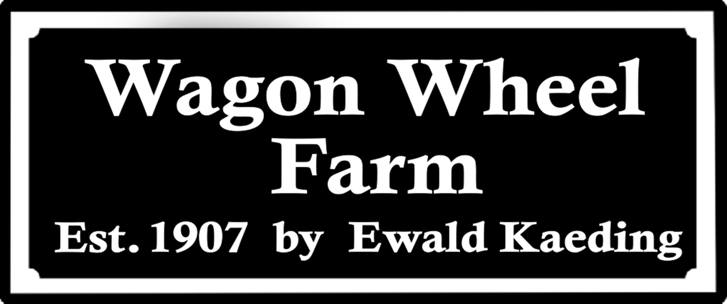 Engraved plaque for Wagon Wheel Farm