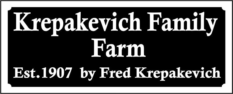 Engraved plaque for Krepakevich Family Farm